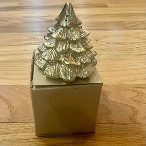 Lenox Kirk Stieff Pewter Christmas Tree Salt @ Pepper Shakers New in Box